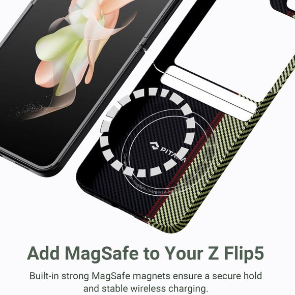 💯 Genuine📱PITAKA📱 MagEZ Case 3 for Z Flip 5 Compatible with MagSafe, Overture - Picture 4 of 16
